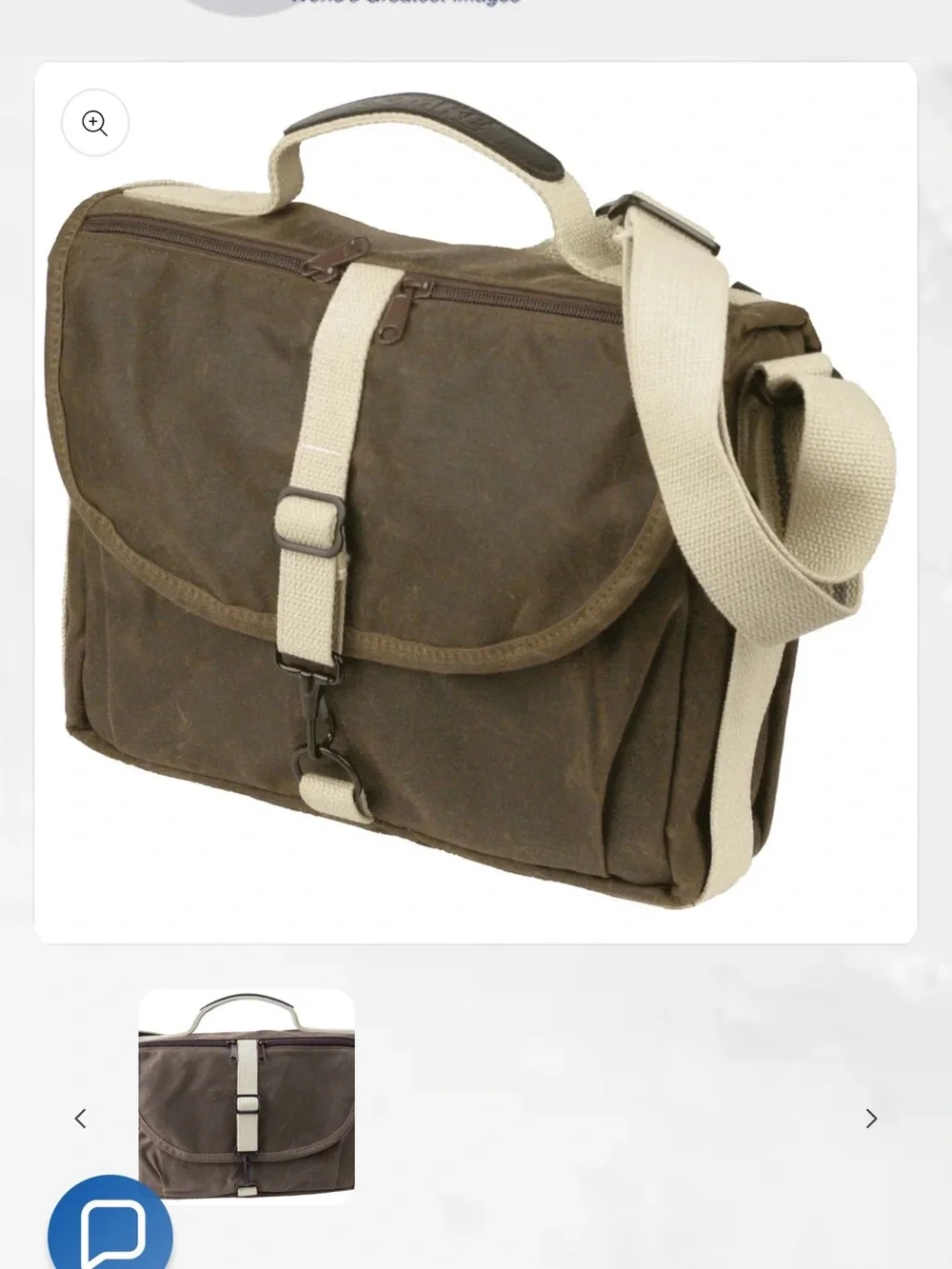 Canvas Messenger Bag /Camera Bag in Green  with Black Strap, Orange trim